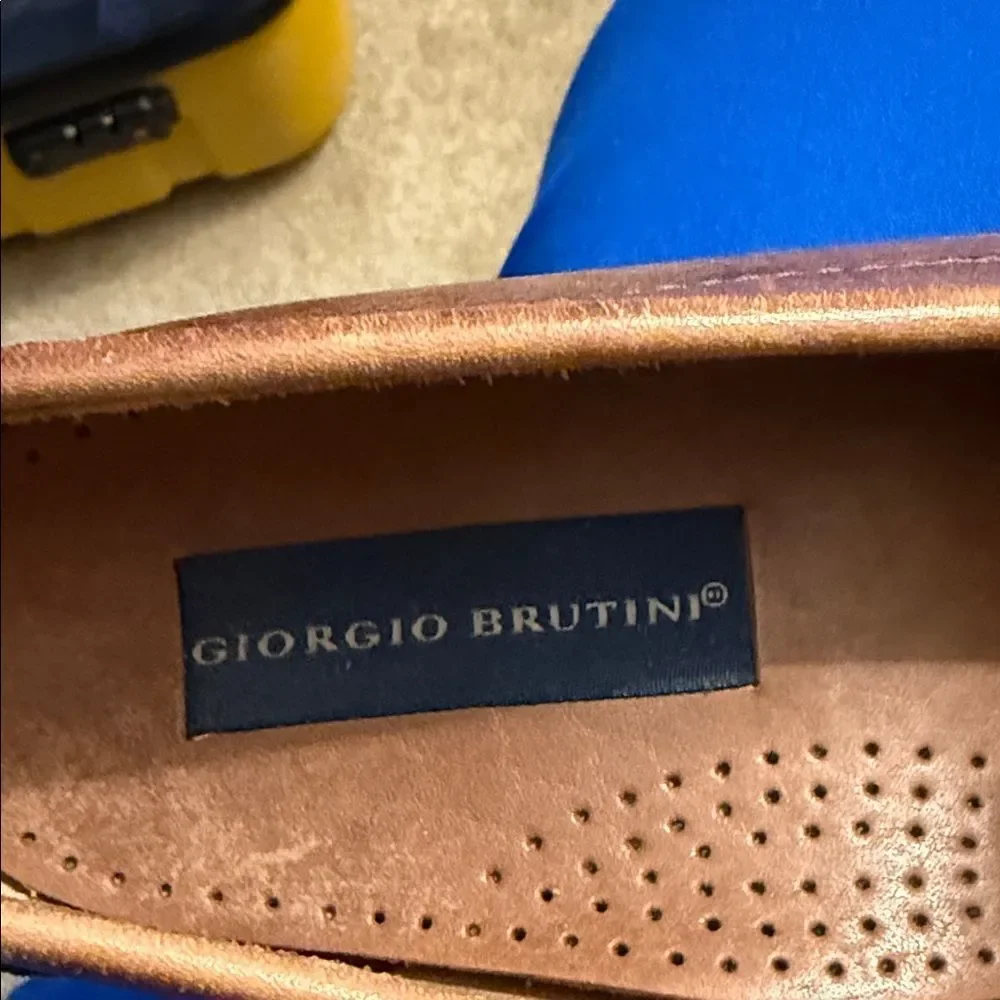 Giorgio Brutini Tan Woven Leather Loafers